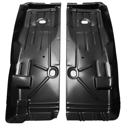 Front Floor Pans Black Repair Panels Compatible with 1967-1969 Camaro Firebird