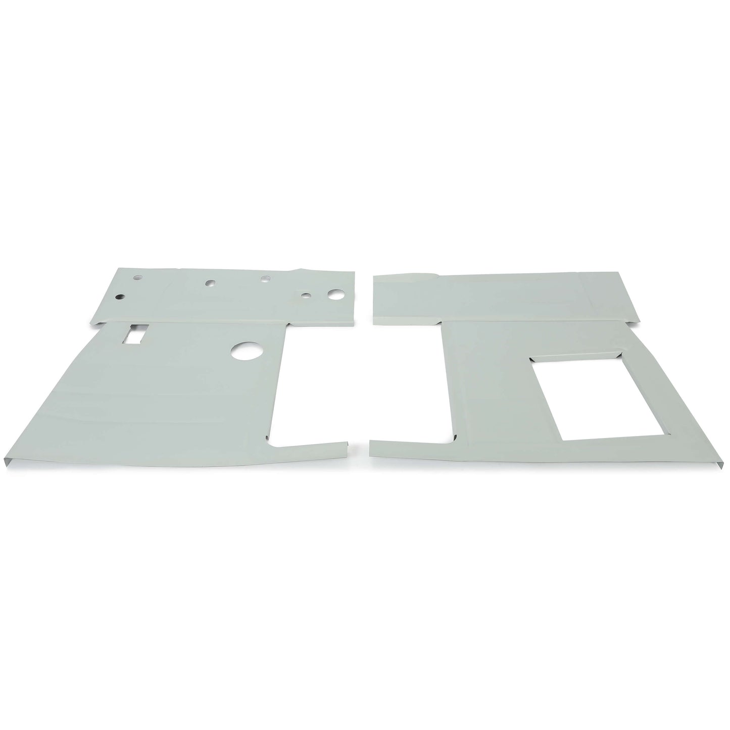 Steel Floor Pan Front Pair Panel Compatible with 1947-1954 Chevrolet (First Series) & GMC Pick-Up & Panel Truck - Galvanized Silvery