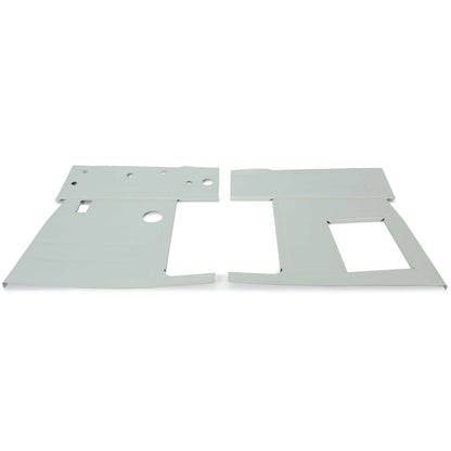 Steel Floor Pan Front Pair Panel Compatible with 1947-1954 Chevrolet (First Series) & GMC Pick-Up & Panel Truck - Galvanized Silvery
