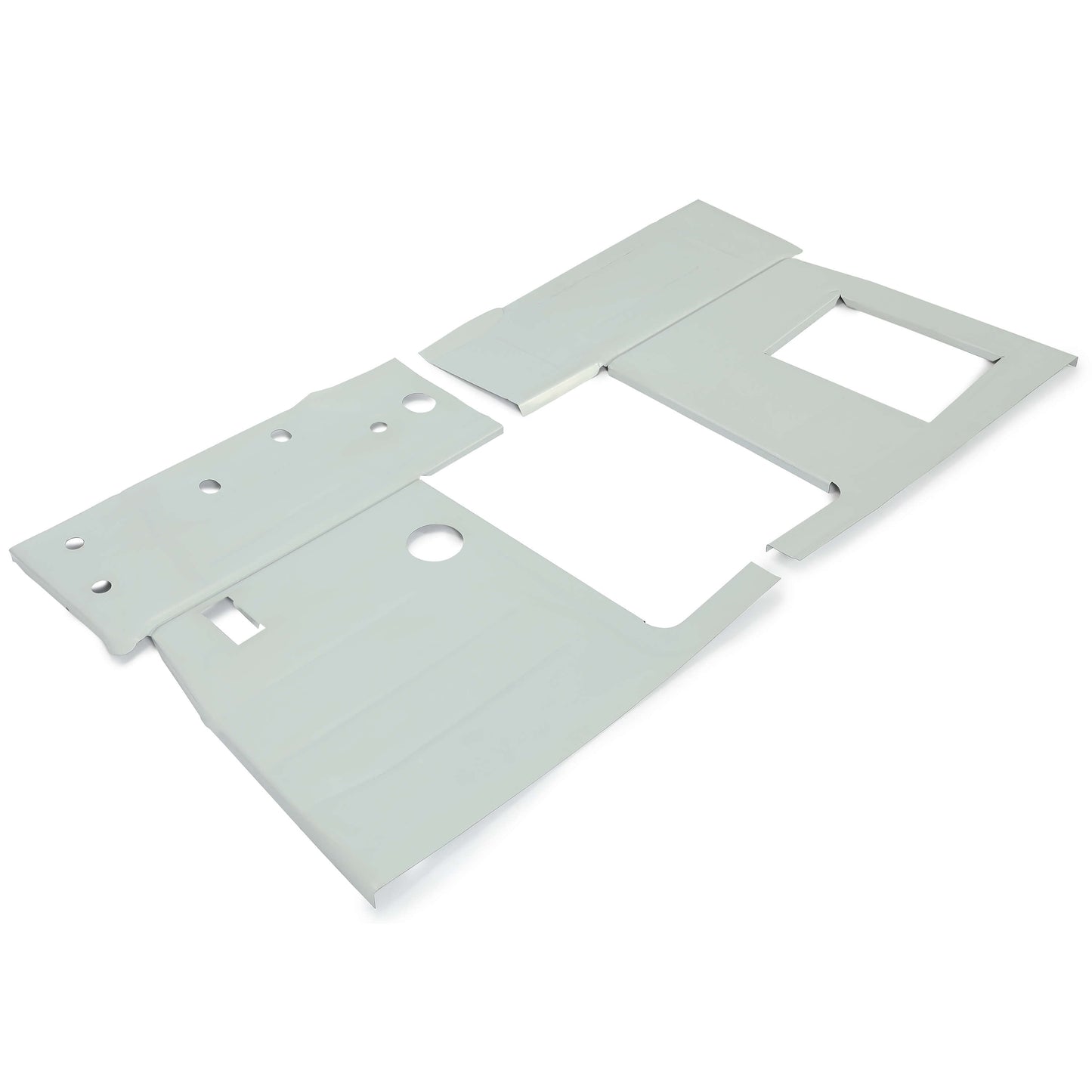 Steel Floor Pan Front Pair Panel Compatible with 1947-1954 Chevrolet (First Series) & GMC Pick-Up & Panel Truck - Galvanized Silvery