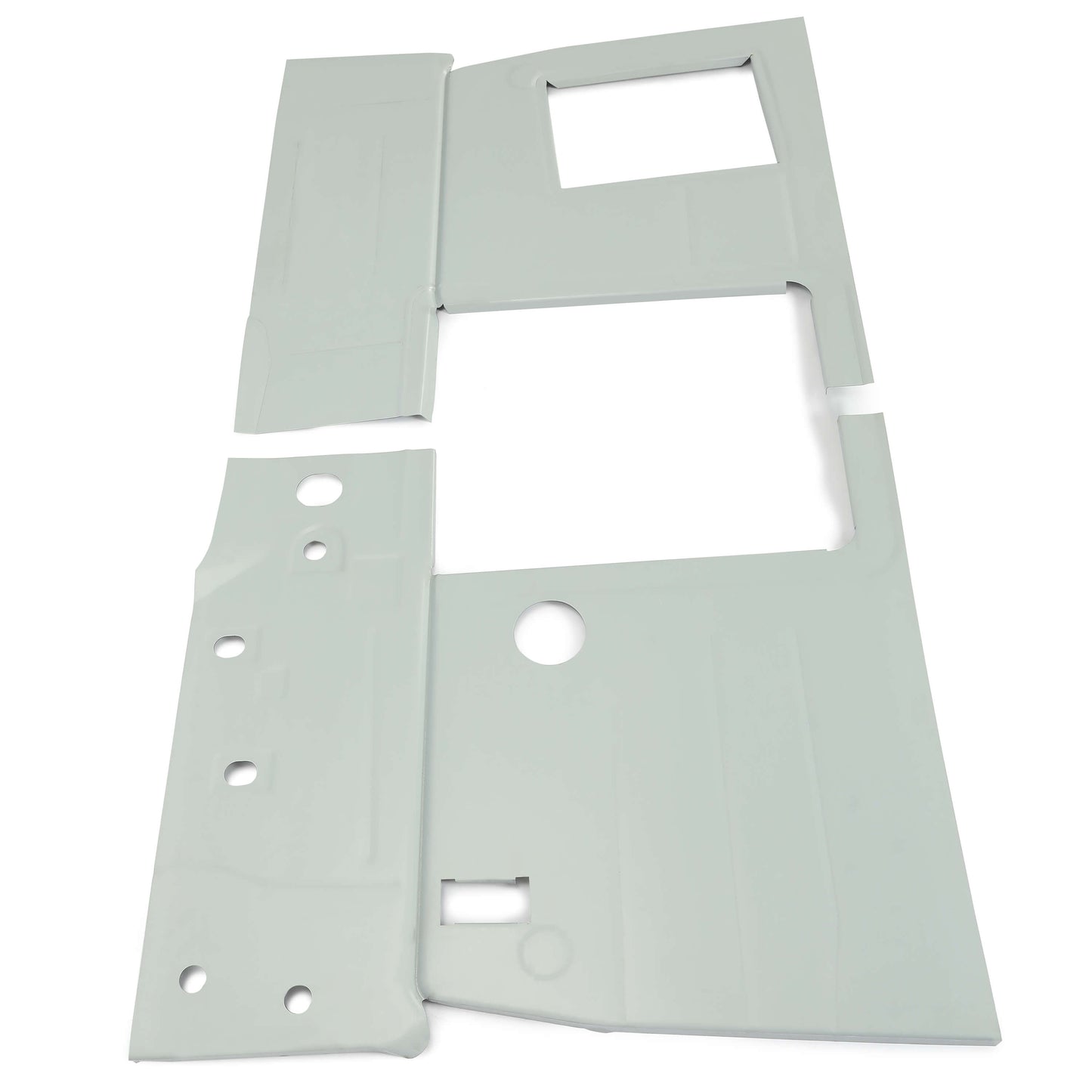 Steel Floor Pan Front Pair Panel Compatible with 1947-1954 Chevrolet (First Series) & GMC Pick-Up & Panel Truck - Galvanized Silvery