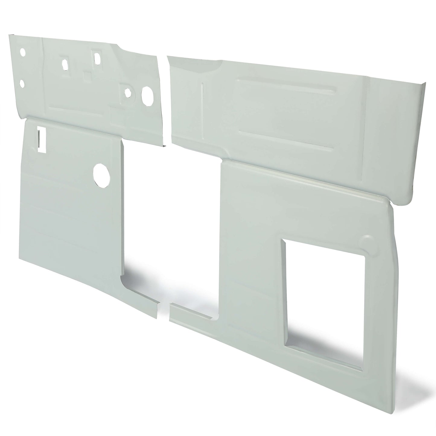 Steel Floor Pan Front Pair Panel Compatible with 1947-1954 Chevrolet (First Series) & GMC Pick-Up & Panel Truck - Galvanized Silvery