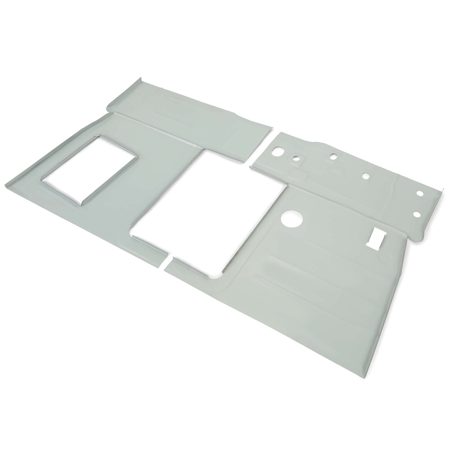 Steel Floor Pan Front Pair Panel Compatible with 1947-1954 Chevrolet (First Series) & GMC Pick-Up & Panel Truck - Galvanized Silvery