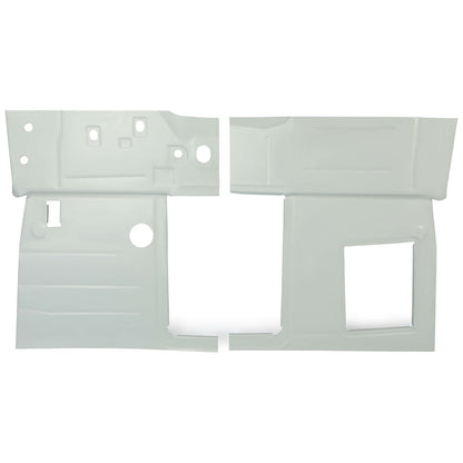 Steel Floor Pan Front Pair Panel Compatible with 1947-1954 Chevrolet (First Series) & GMC Pick-Up & Panel Truck - Galvanized Silvery