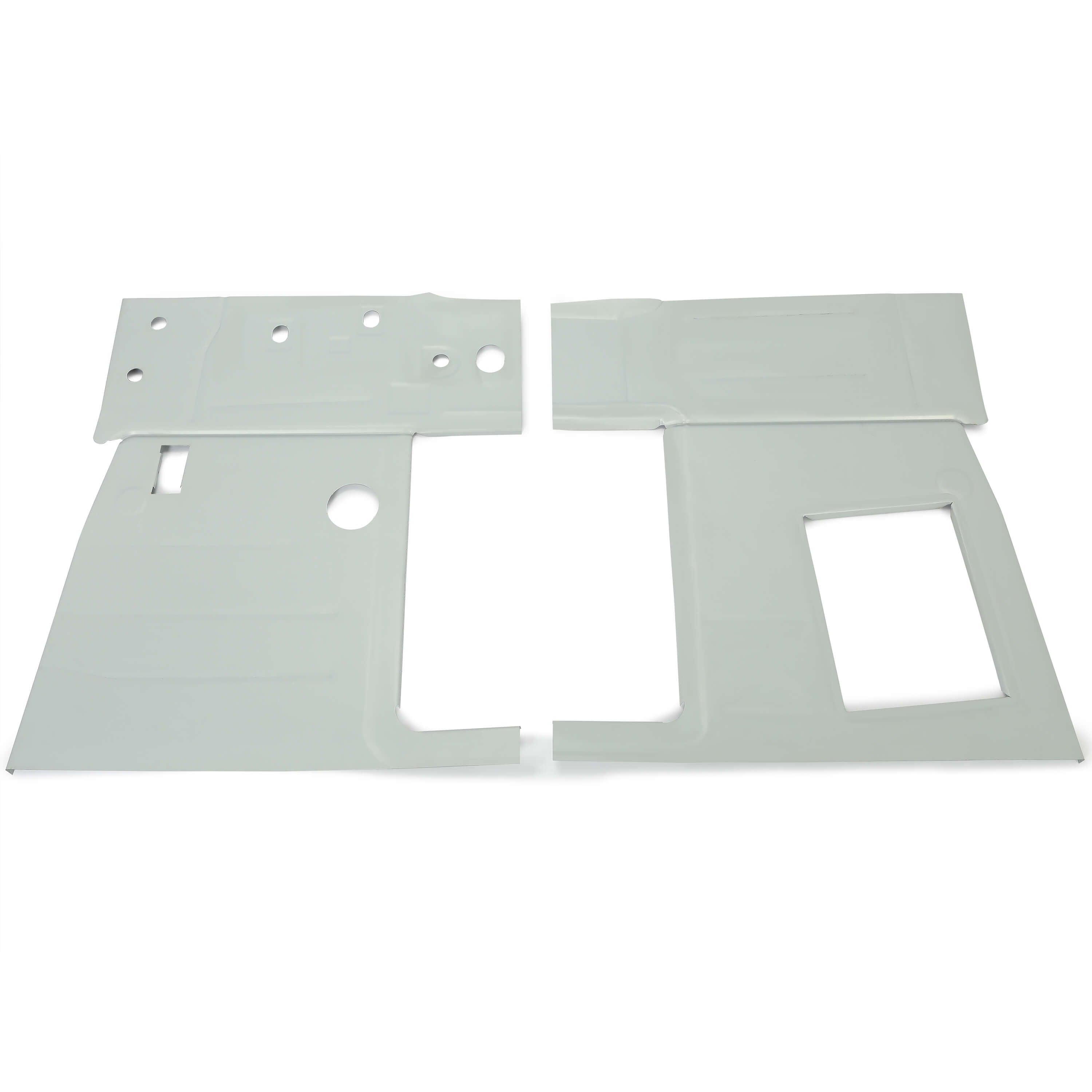 Steel Floor Pan Front Pair Panel Compatible with 1947-1954 Chevrolet (First Series) & GMC Pick-Up & Panel Truck - Galvanized Silvery