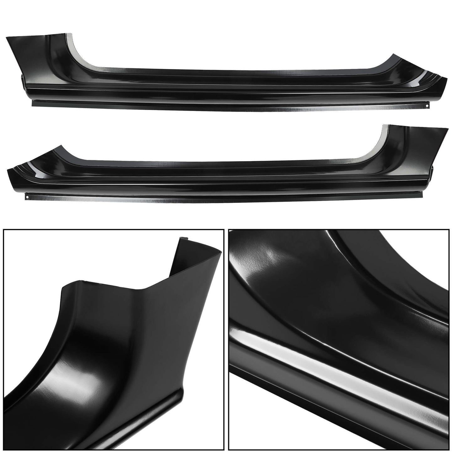 Outer Rocker Panels Replacement Rust Repair Compatible with 1994-2002 Dodge Ram 1500 2500 3500 2 Door Extended Ext Club Cab