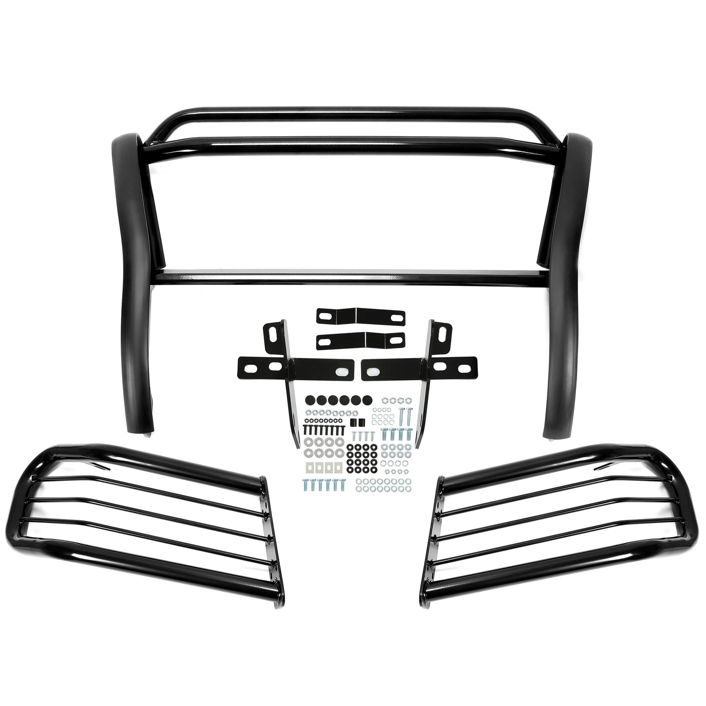 Grille Guard Front Bumper Brush Guard Compatible with 1999-2004 Grand Cherokee Powder Coated Black Steel