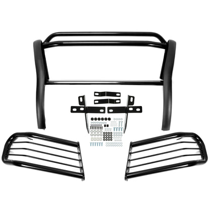 Grille Guard Front Bumper Brush Guard Compatible with 1999-2004 Grand Cherokee Powder Coated Black Steel