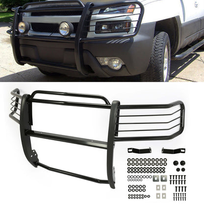 Brush Guard Compatible with 2007-2014 Tahoe 1500/ Suburban 1500/ Avalanche 1500 Black Steel Grille Protection Grille Protector