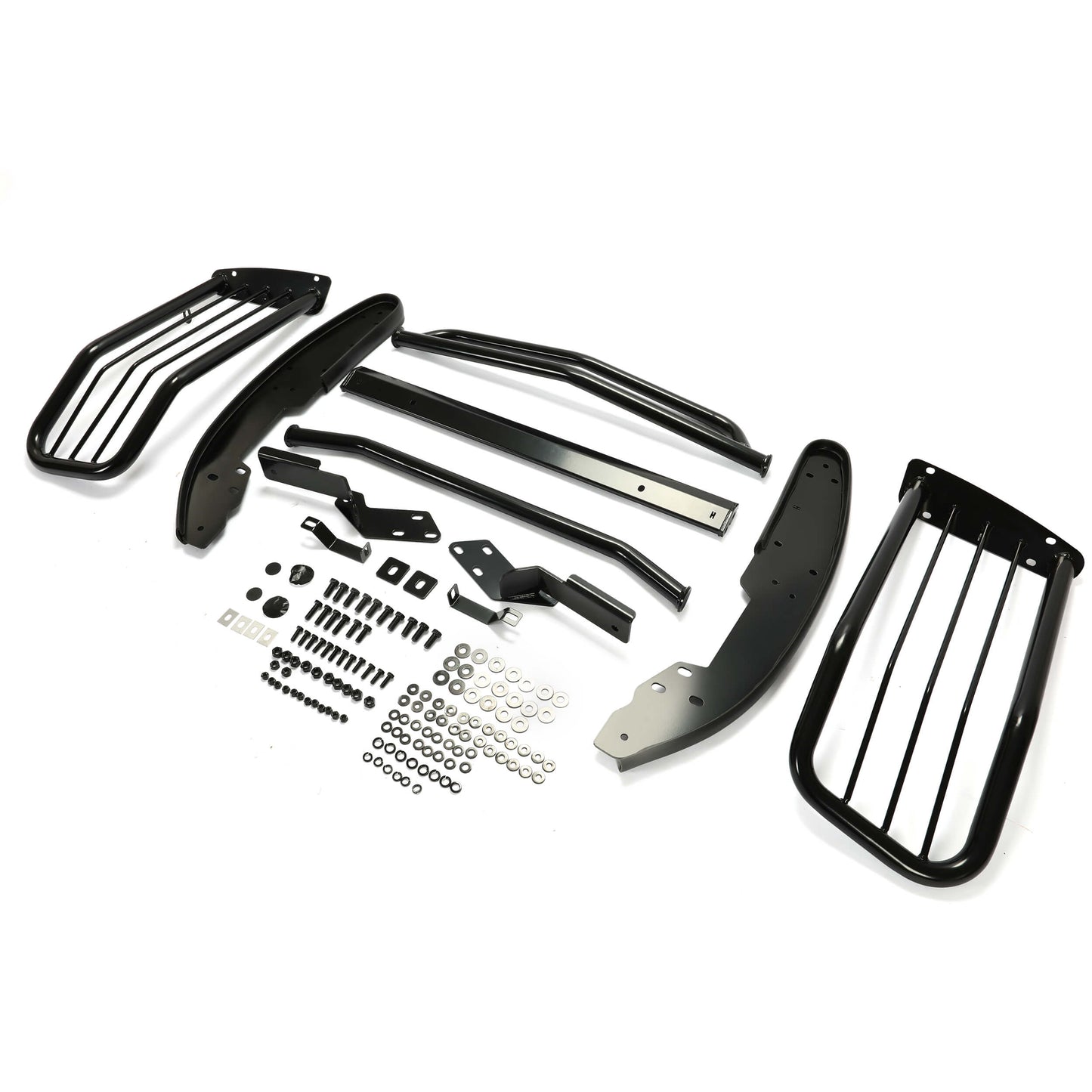Brush Guard Compatible with 2007-2014 Tahoe 1500/ Suburban 1500/ Avalanche 1500 Black Steel Grille Protection Grille Protector