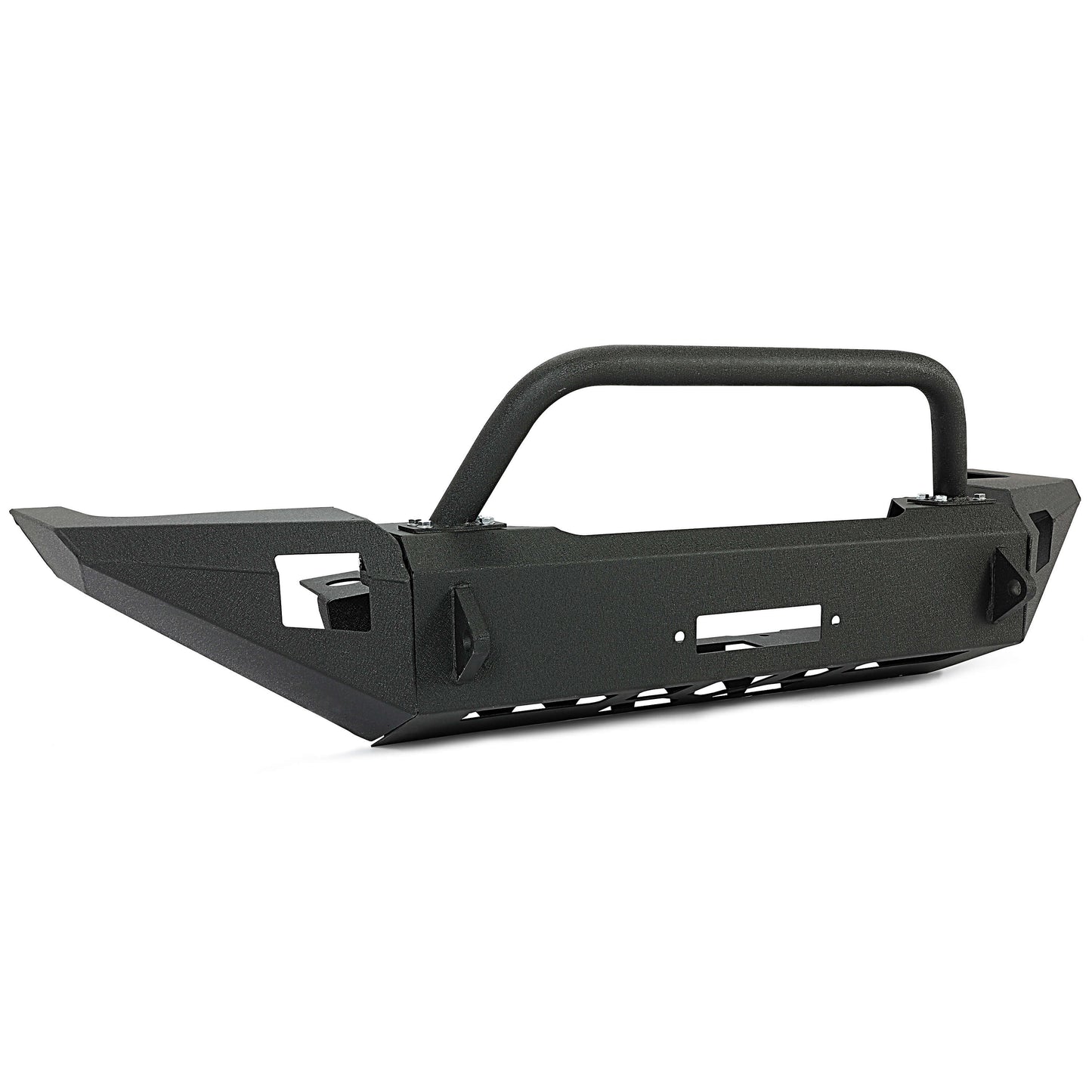 Front Bumper Textured Black Steel W/ Bull Bar For 1997-2004 Dodge Dakota Durango