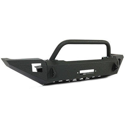 Front Bumper Textured Black Steel W/ Bull Bar For 1997-2004 Dodge Dakota Durango