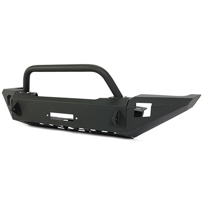 Front Bumper Textured Black Steel W/ Bull Bar For 1997-2004 Dodge Dakota Durango