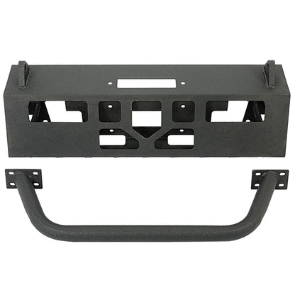 Front Bumper Textured Black Steel W/ Bull Bar For 1997-2004 Dodge Dakota Durango