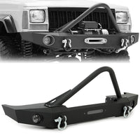 Load image into Gallery viewer, YIKATOO® Front Stinger Bumper Fit 1984-2001 Jeep Cherokee XJ Comanche MJ W/ Winch Plate &amp;Lamp
