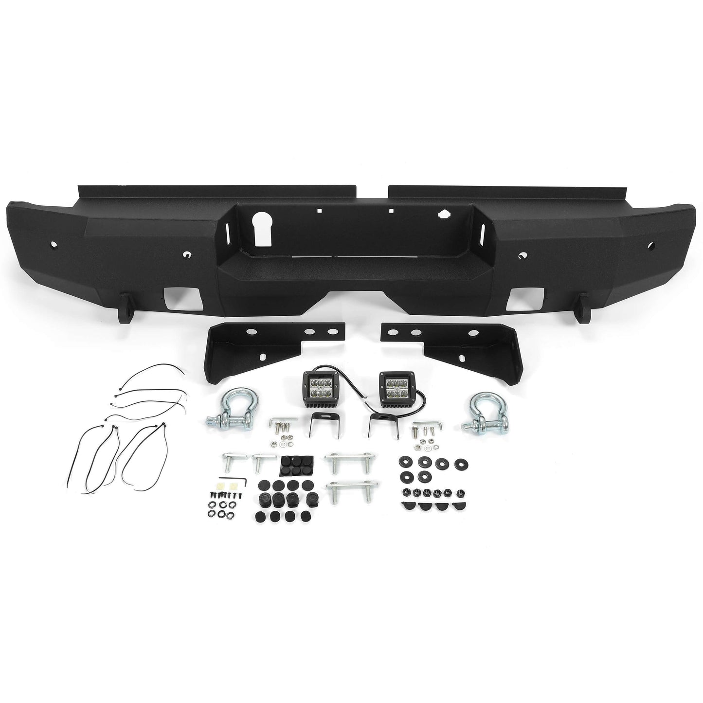 Rear Bumper Compatible with 2019-2021 Ford Ranger Trucks Textured Black