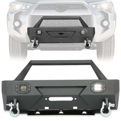 Steel Stubby Front Bumper w/Winch Plate For 2010-2021 Toyota 4Runner 5th Gen