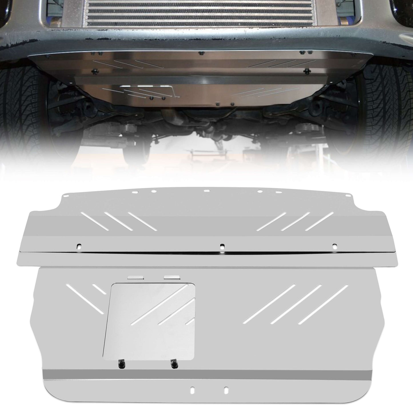 Aluminum Engine Splash Shield Under Tray Skid Plate for Subaru WRX STI 2004-2007