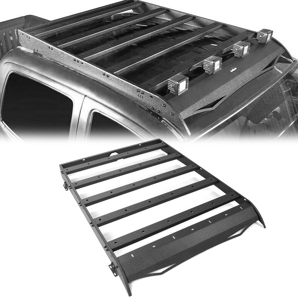 Top Roof Rack Cargo Basket Compatible with 2005-2015 2/3 Gen Toyota Tacoma Double Cab Models