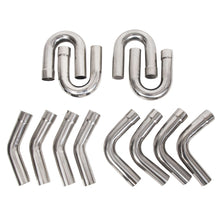 Universal 2.5 Inches Custom Stainless Steel Mandrel-Bent Exhaust Tubing Kit - Straight and U-Bend Pipes