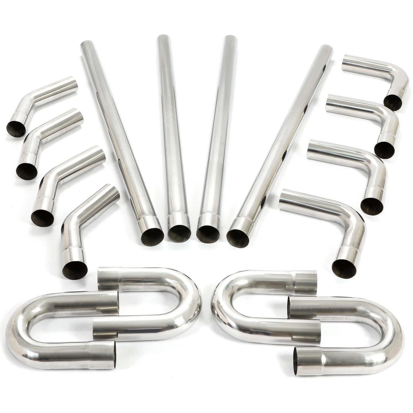 2.5ââ‚?Custom Exhaust Tubing Mandrel Bend Pipe Straight U-Bend 90 Degree Kit 16PCS