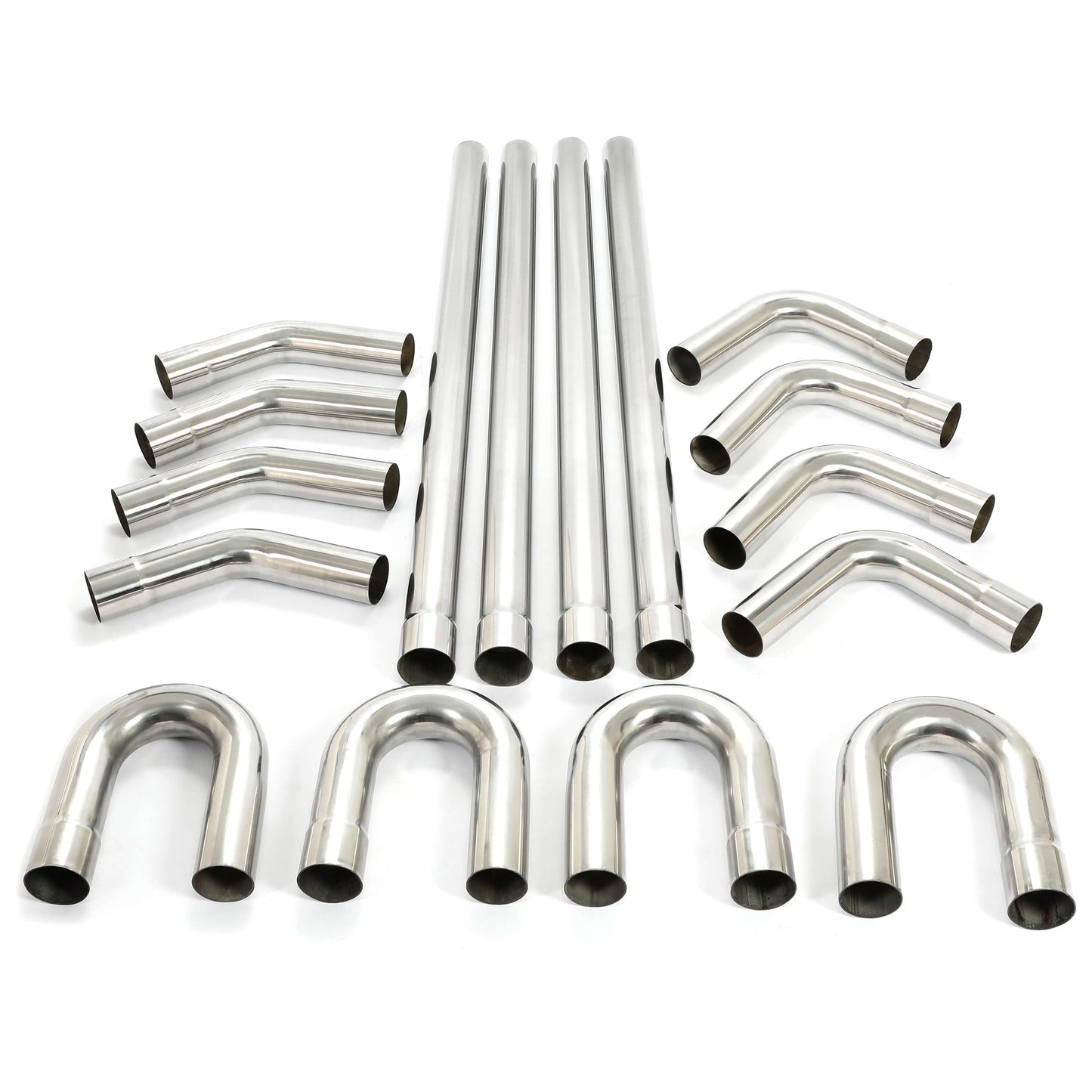2.5ââ‚?Custom Exhaust Tubing Mandrel Bend Pipe Straight U-Bend 90 Degree Kit 16PCS