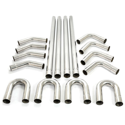 2.5ââ‚?Custom Exhaust Tubing Mandrel Bend Pipe Straight U-Bend 90 Degree Kit 16PCS