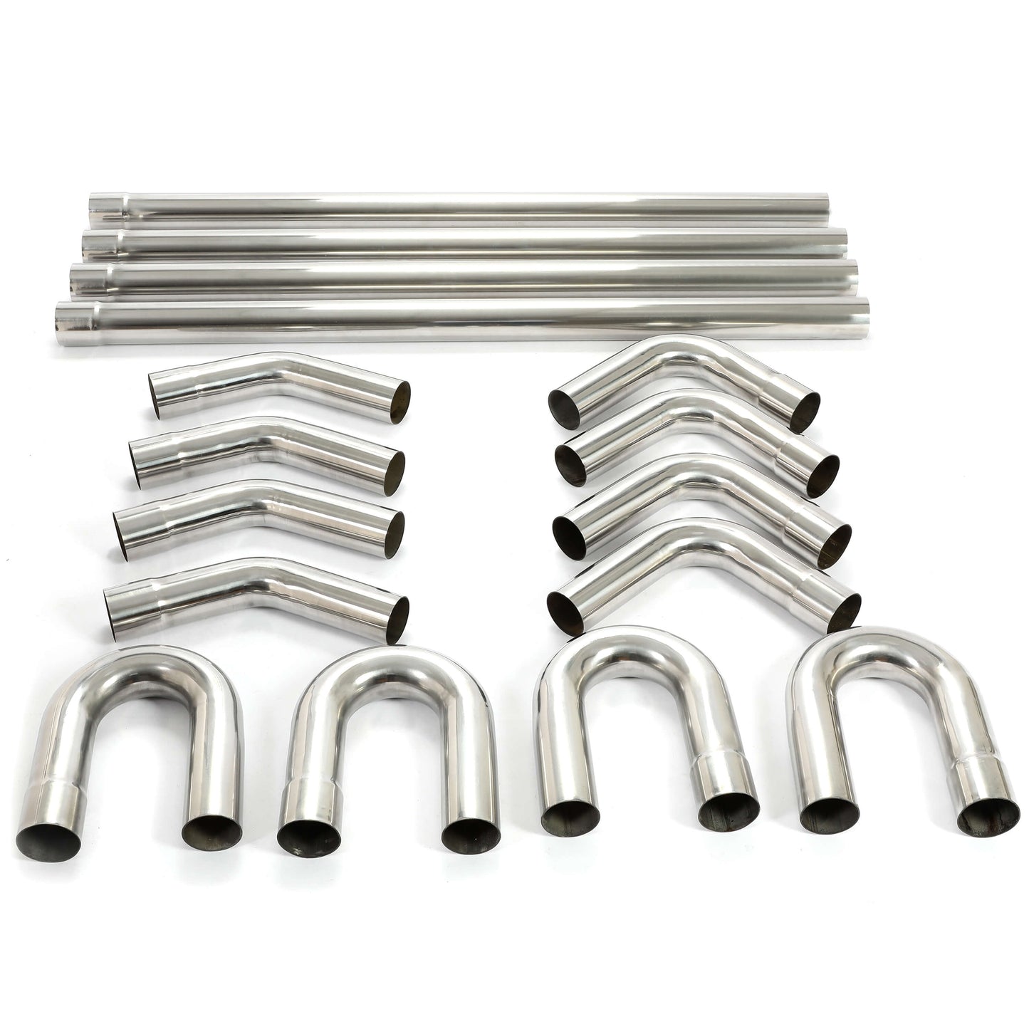 2.5ââ‚?Custom Exhaust Tubing Mandrel Bend Pipe Straight U-Bend 90 Degree Kit 16PCS