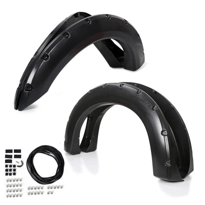 Ford 1999-2007 F250 F350 Super Duty 4PC Pocket Rivet Style Fender Flares Black