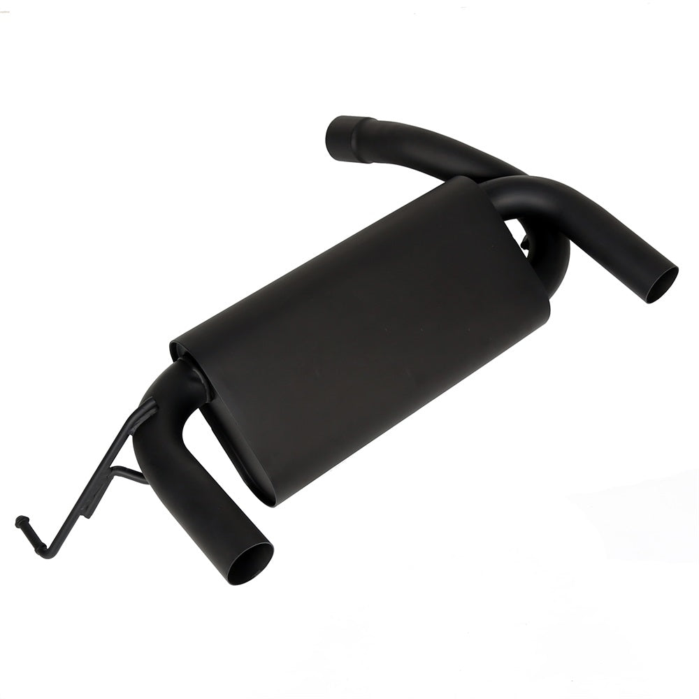 Flat Black Dual Cat-Back Exhaust Muffler System for 2007-2017 Jeep Wrangler 2/4DR