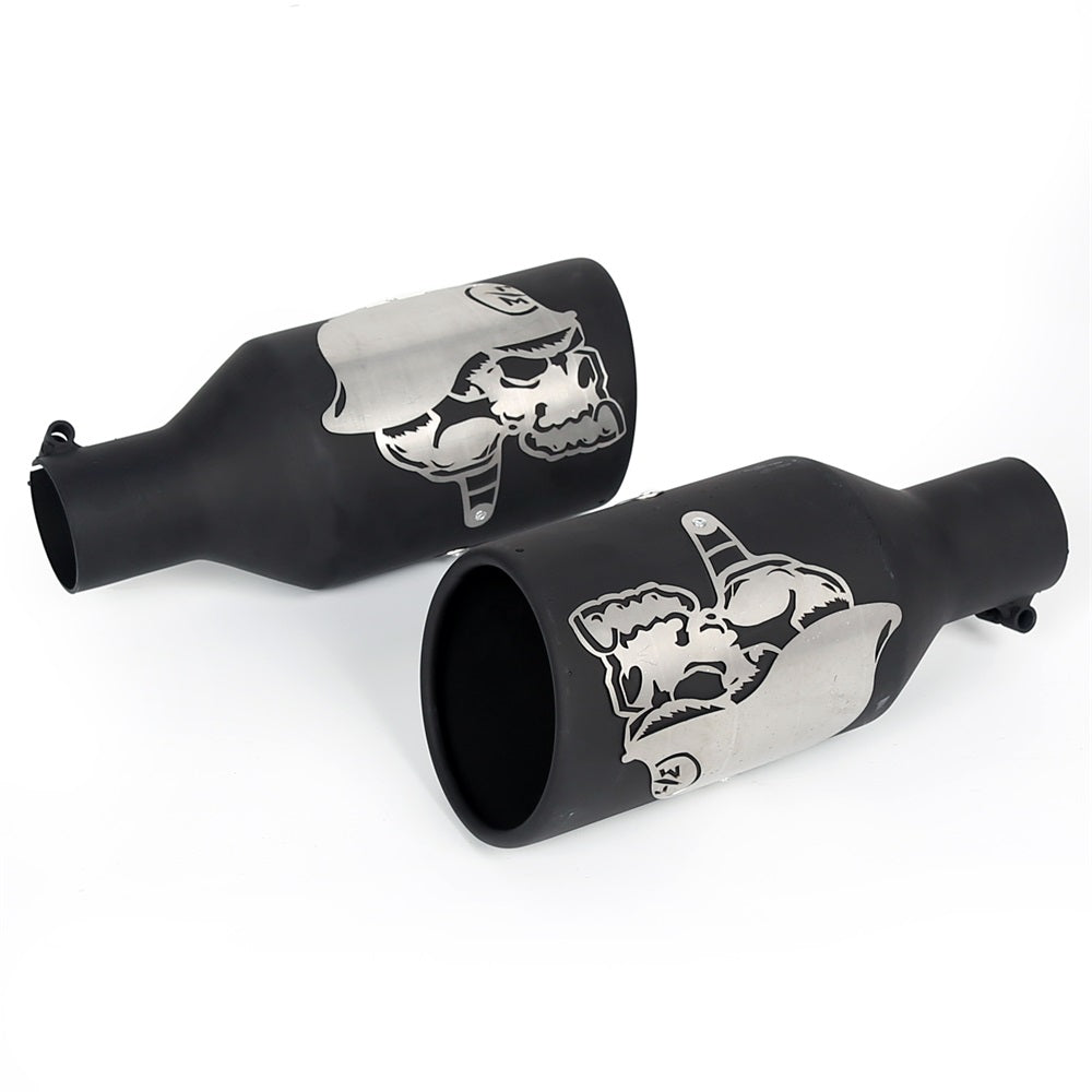 Flat Black Dual Cat-Back Exhaust Muffler System for 2007-2017 Jeep Wrangler 2/4DR