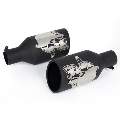 Flat Black Dual Cat-Back Exhaust Muffler System for 2007-2017 Jeep Wrangler 2/4DR