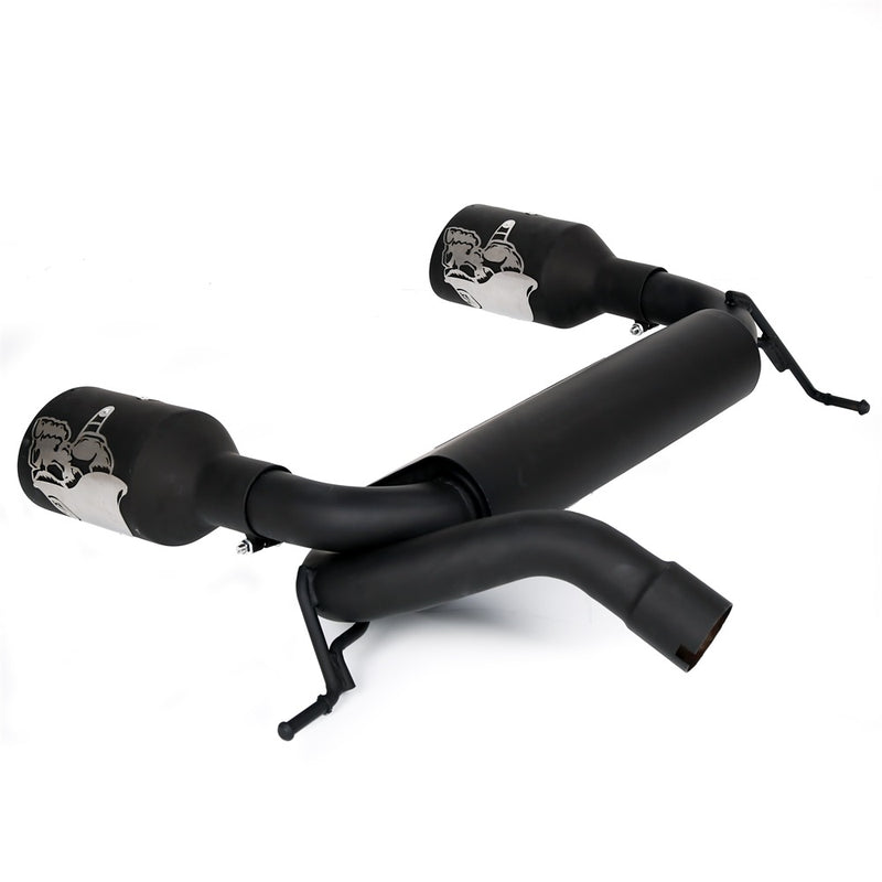 YIKATOO® Flat Black Dual Cat-Back Exhaust Muffler System for 2007-2017 Jeep Wrangler 2/4DR