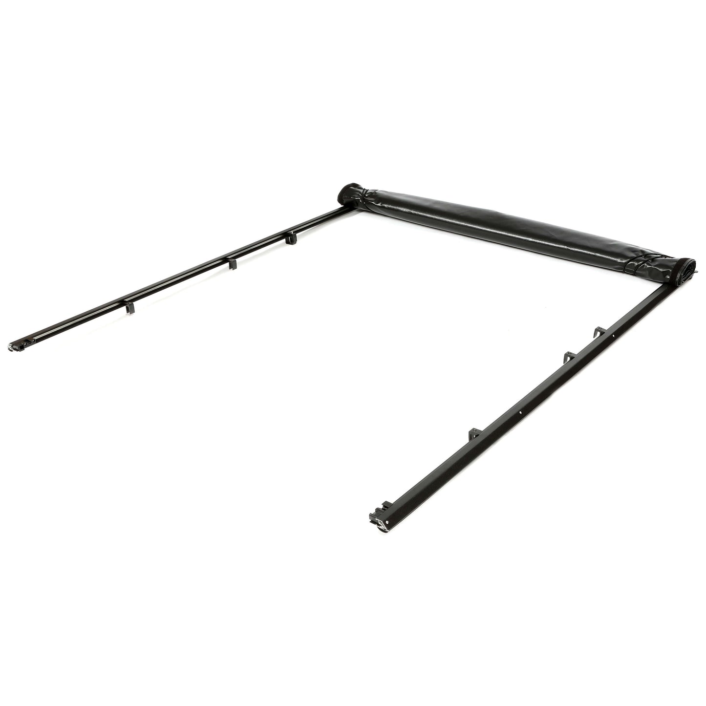 Roll-up Soft Truck Tonneau Cover Compatible with 2007-2014 GMC Sierra/Chevy Silverado 1500/2500HD/3500HD with 6.5' Bed Black Sailcloth Fold