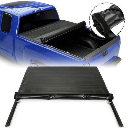 5.8FT Soft Vinyl Roll-up Tonneau Cover Truck Bed Compatible with 2007-2018 Chevy Silverado / GMC Sierra 1500