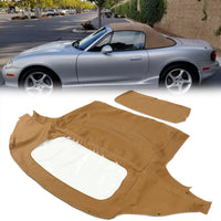 Load image into Gallery viewer, YIKATOO® Convertible Soft Top &amp; Plastic Window Tan Cabrio For 1990-03 04 2005 Mazda Miata -junior

