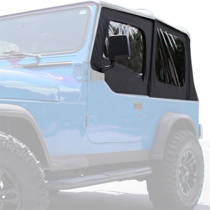 Convertible Soft Top Roof Compatible with 1988-1995 Jeep Wrangler YJ with Factory Squared Style Upper Doors ONLY
