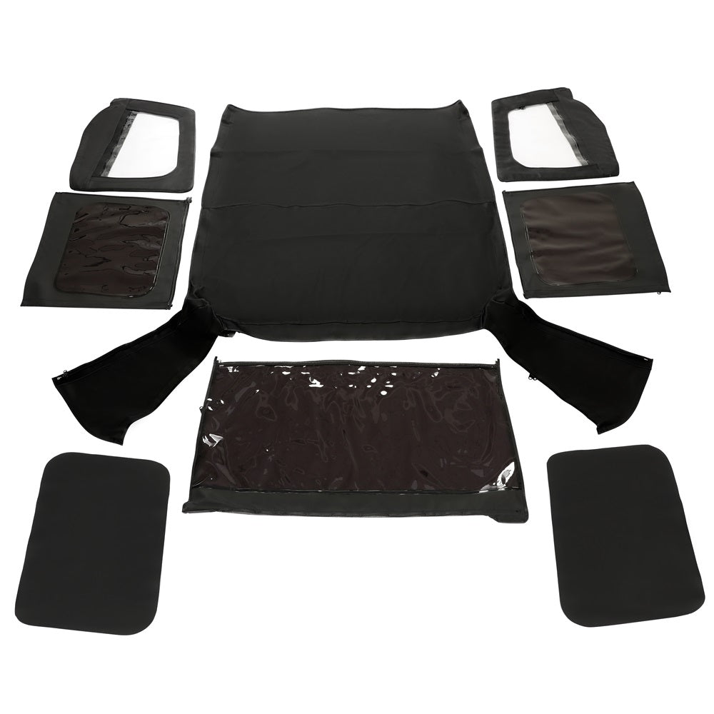 Convertible Soft Top Roof Compatible with 1988-1995 Jeep Wrangler YJ with Factory Squared Style Upper Doors ONLY