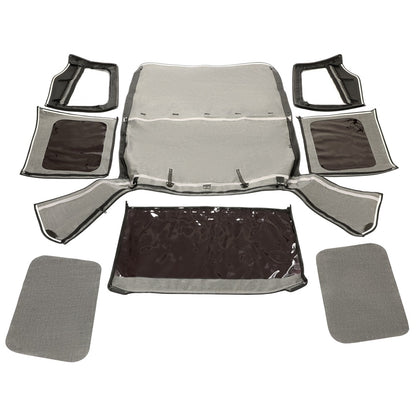 Convertible Soft Top Roof Compatible with 1988-1995 Jeep Wrangler YJ with Factory Squared Style Upper Doors ONLY