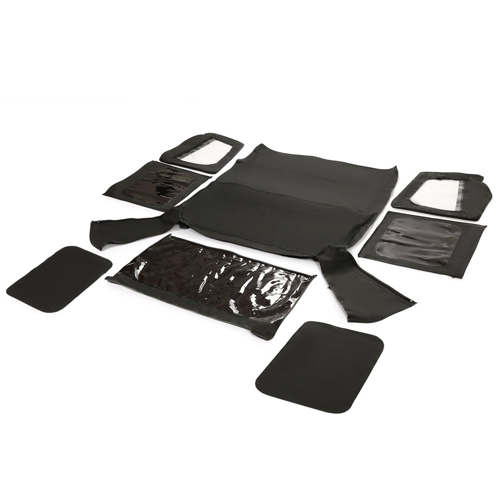 Convertible Soft Top Roof Compatible with 1988-1995 Jeep Wrangler YJ with Factory Squared Style Upper Doors ONLY