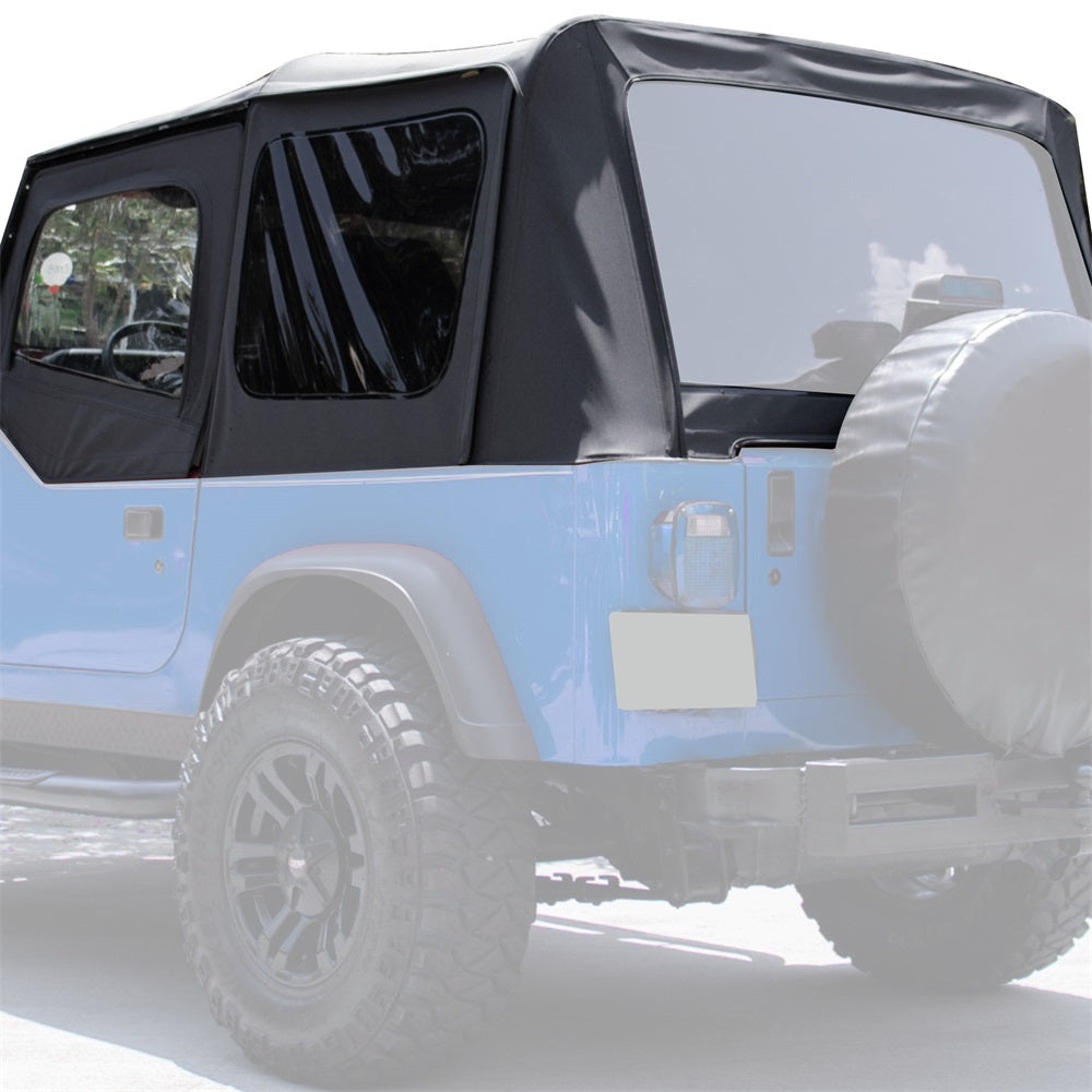 Convertible Soft Top Roof Compatible with 1988-1995 Jeep Wrangler YJ with Factory Squared Style Upper Doors ONLY