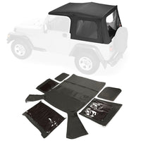 Load image into Gallery viewer, YIKATOO® Convertible Soft Top Roof Compatible with 1988-1995 Jeep Wrangler YJ Upper Door Skins 2DR w/o Clear Window -junior
