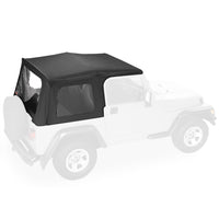 Load image into Gallery viewer, YIKATOO® Convertible Soft Top Roof Compatible with 1988-1995 Jeep Wrangler YJ Upper Door Skins 2DR w/o Clear Window
