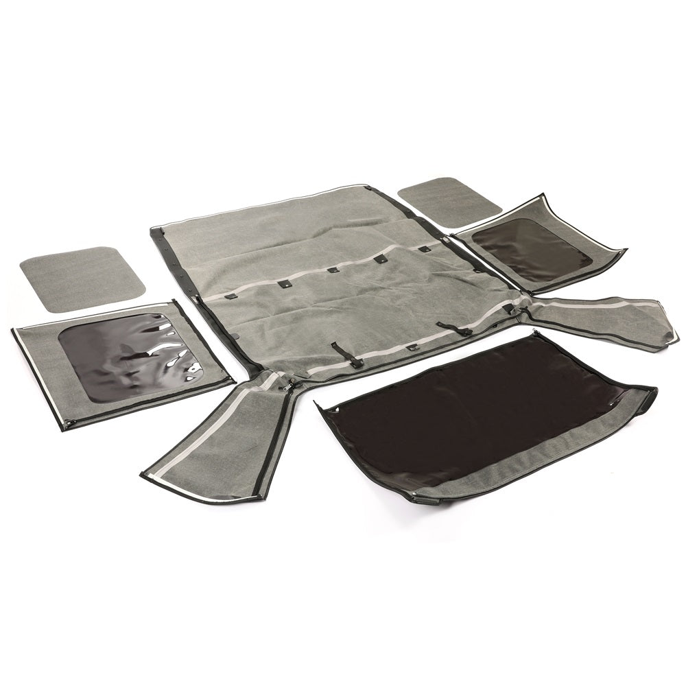 Convertible Soft Top Roof Compatible with 1988-1995 Jeep Wrangler YJ Upper Door Skins 2DR w/o Clear Window