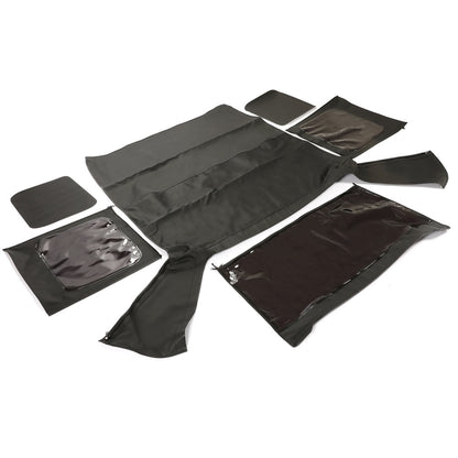 Convertible Soft Top Roof Compatible with 1988-1995 Jeep Wrangler YJ Upper Door Skins 2DR w/o Clear Window