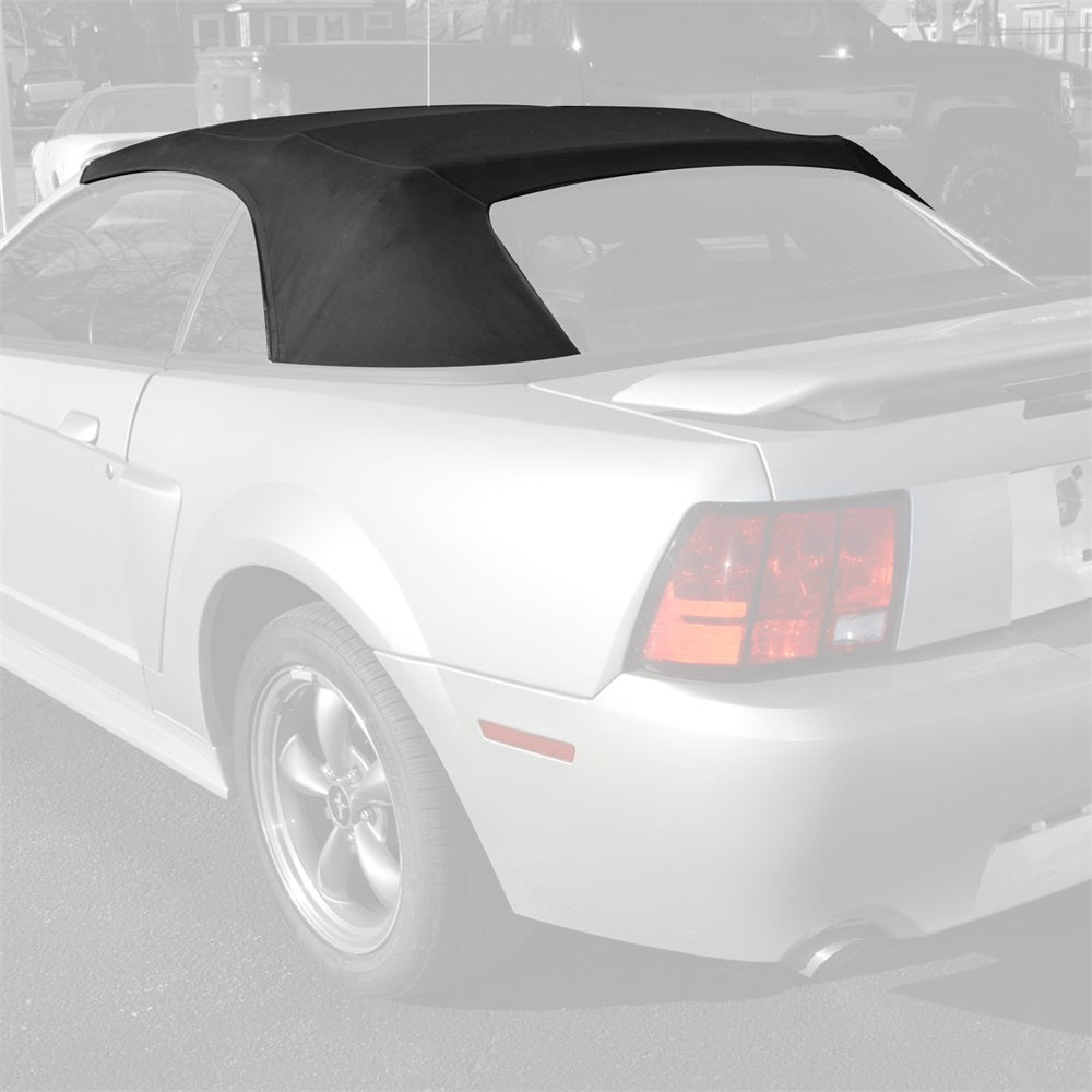 Convertible Soft Top Black Canvas Roof with Heated Glass Window Compatible with 1994-2004 Ford Mustang