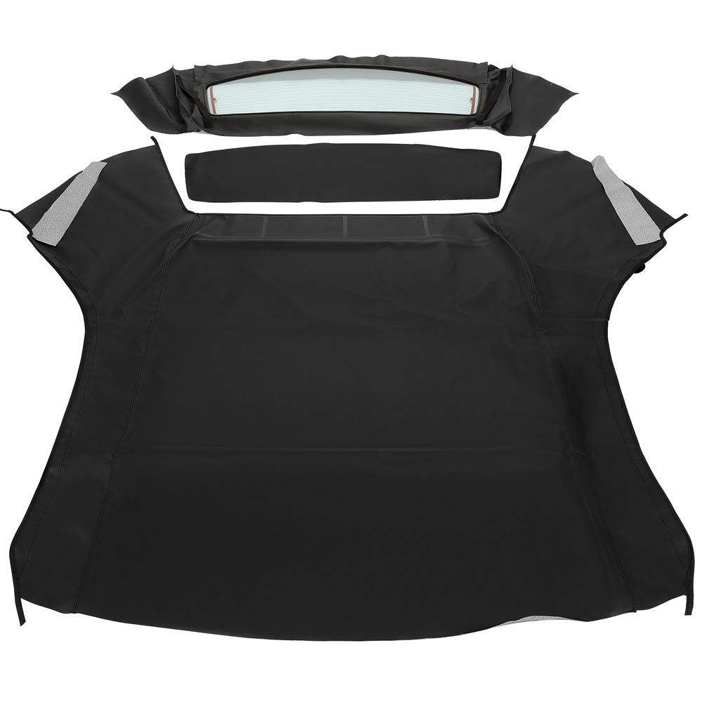 Convertible Soft Top Black Canvas Roof with Heated Glass Window Compatible with 1994-2004 Ford Mustang