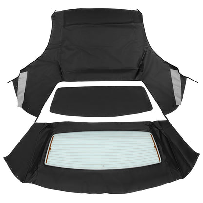 Convertible Soft Top Black Canvas Roof with Heated Glass Window Compatible with 1994-2004 Ford Mustang