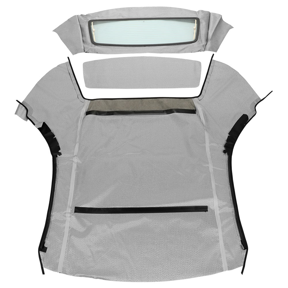 Convertible Soft Top Black Canvas Roof with Heated Glass Window Compatible with 1994-2004 Ford Mustang