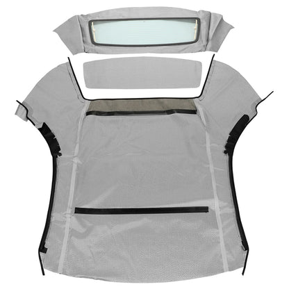 Convertible Soft Top Black Canvas Roof with Heated Glass Window Compatible with 1994-2004 Ford Mustang